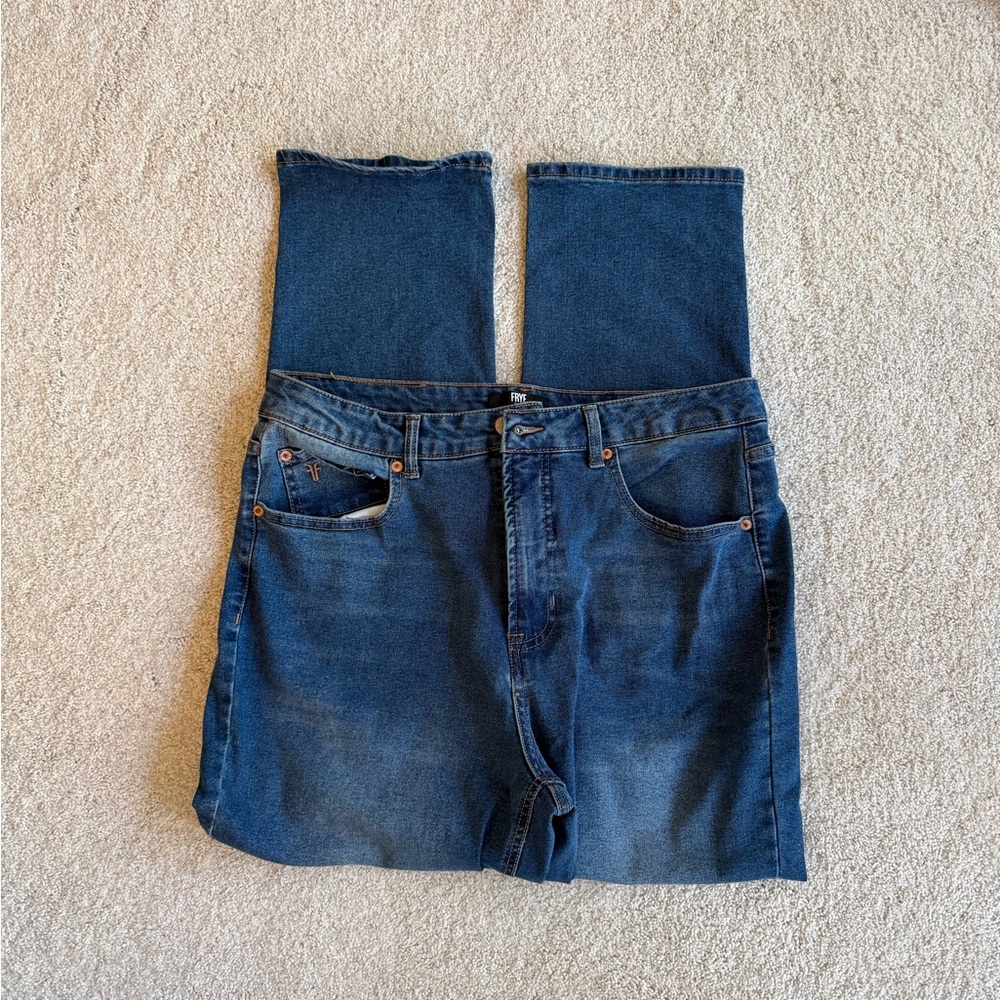 Frye Dark Blue Straight-Leg Jeans